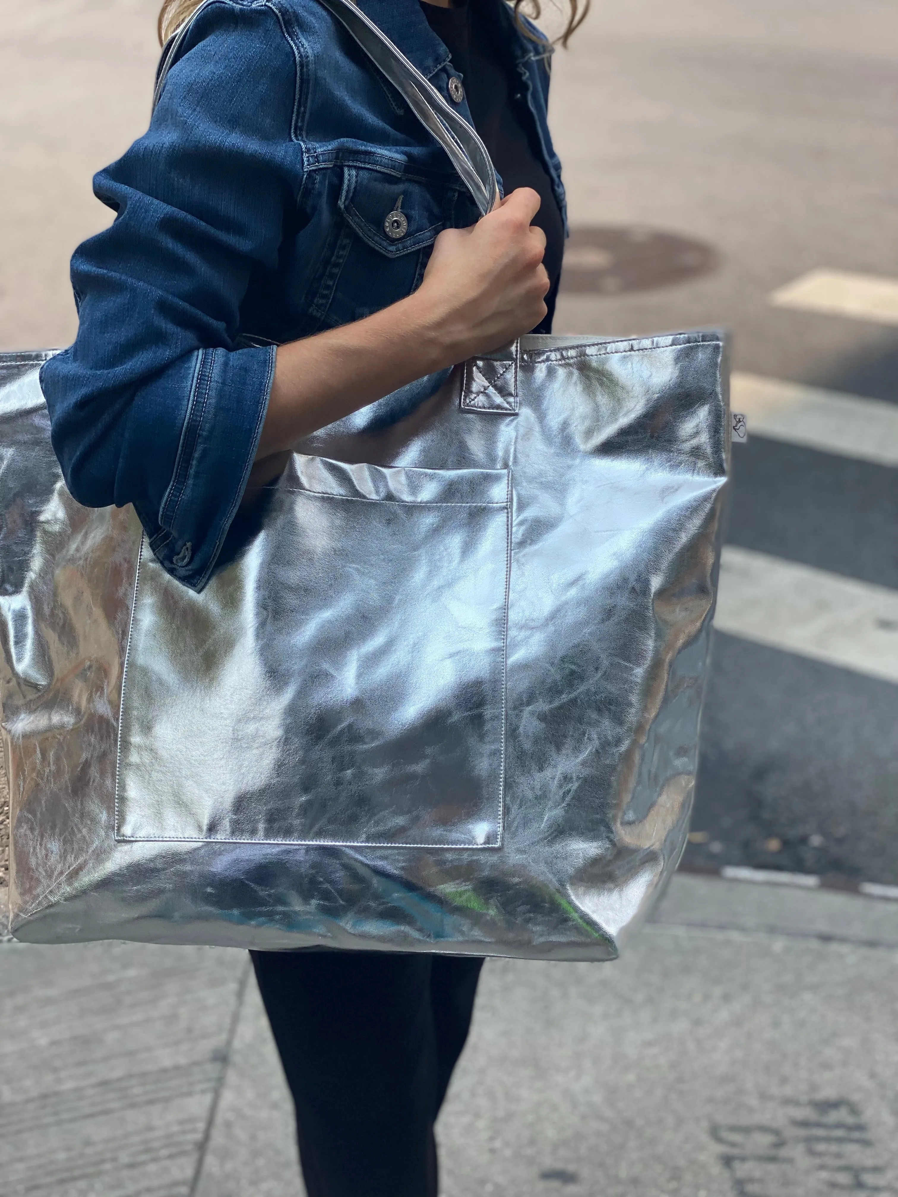 Silver Metallic Everything Bag - DON'T WAIT! Selling out! sold by Quilted Koala product image thumbnail 2