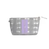 Grey Shibori Clutch Lilac Matte Double Stripe sold by Quilted Koala