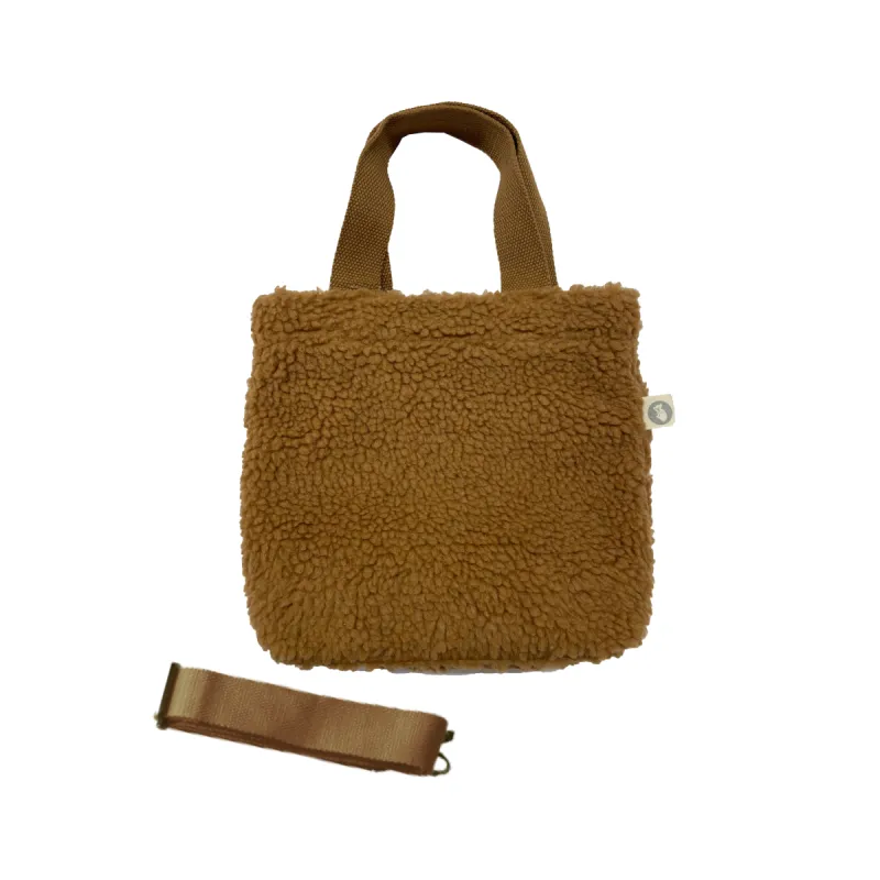 Midi Town Crossbody Bag: Mocha Sherpa sold by Quilted Koala