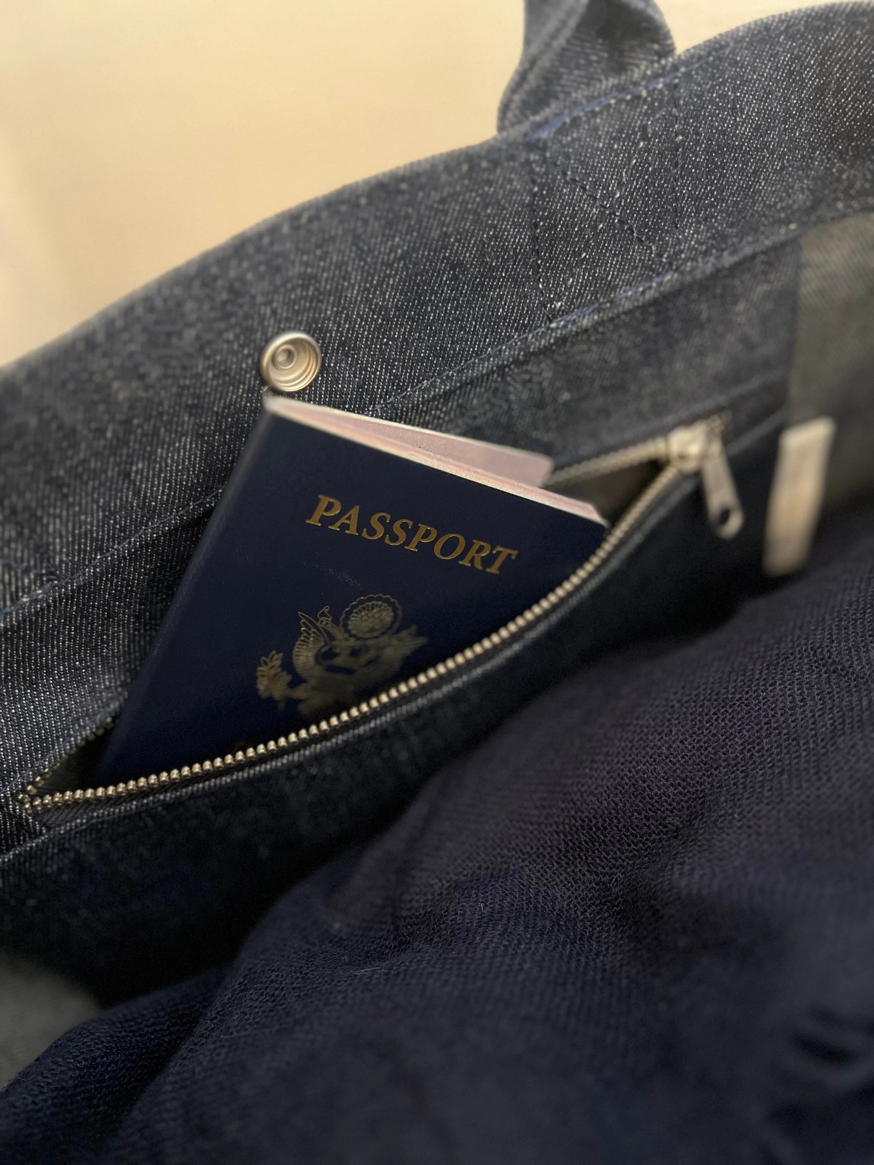 East West Bundle: Denim + Gold Tassel + Gold Peace Sign Charm sold by Quilted Koala product image thumbnail 5