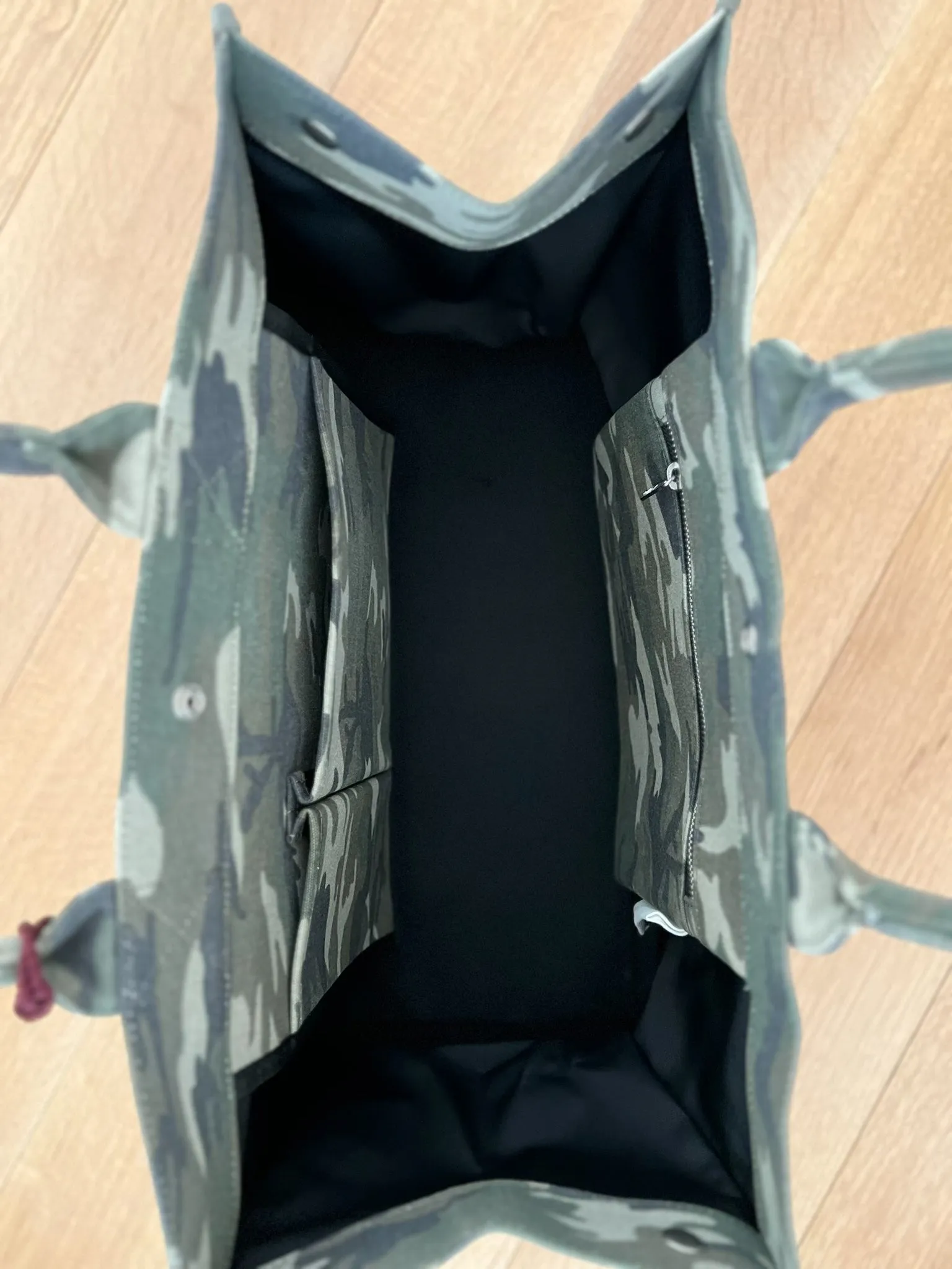 Green Camo East West Bag + FREE Bordeaux Tassel + FREE Gold Jewelry Pins sold by Quilted Koala product image thumbnail 4