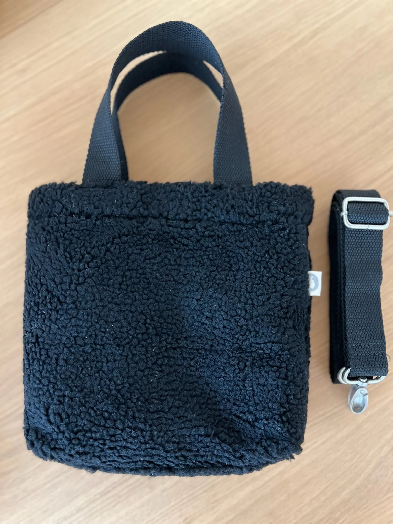 Midi Town Crossbody Bag: Black Sherpa sold by Quilted Koala product image thumbnail 4