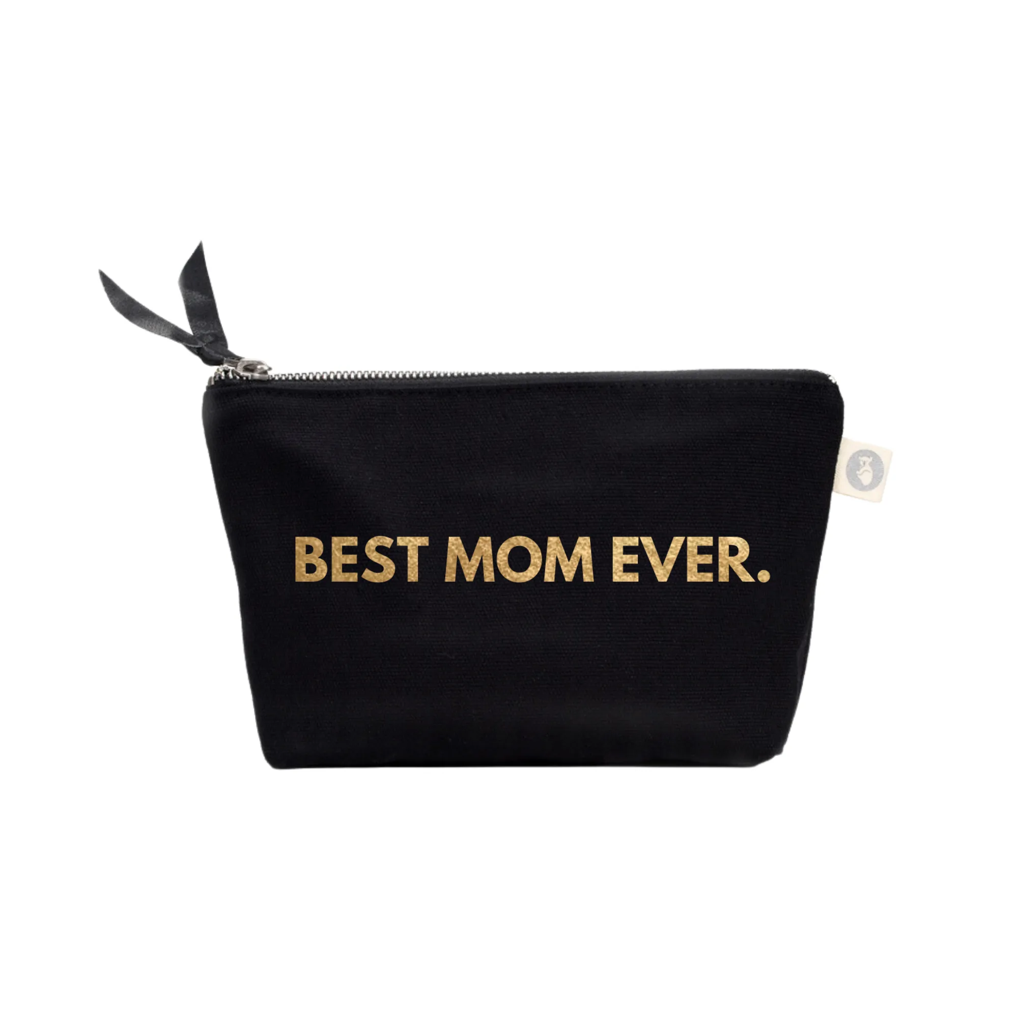 Best Mom Ever Makeup Bag- Black with Gold Foil sold by Quilted Koala