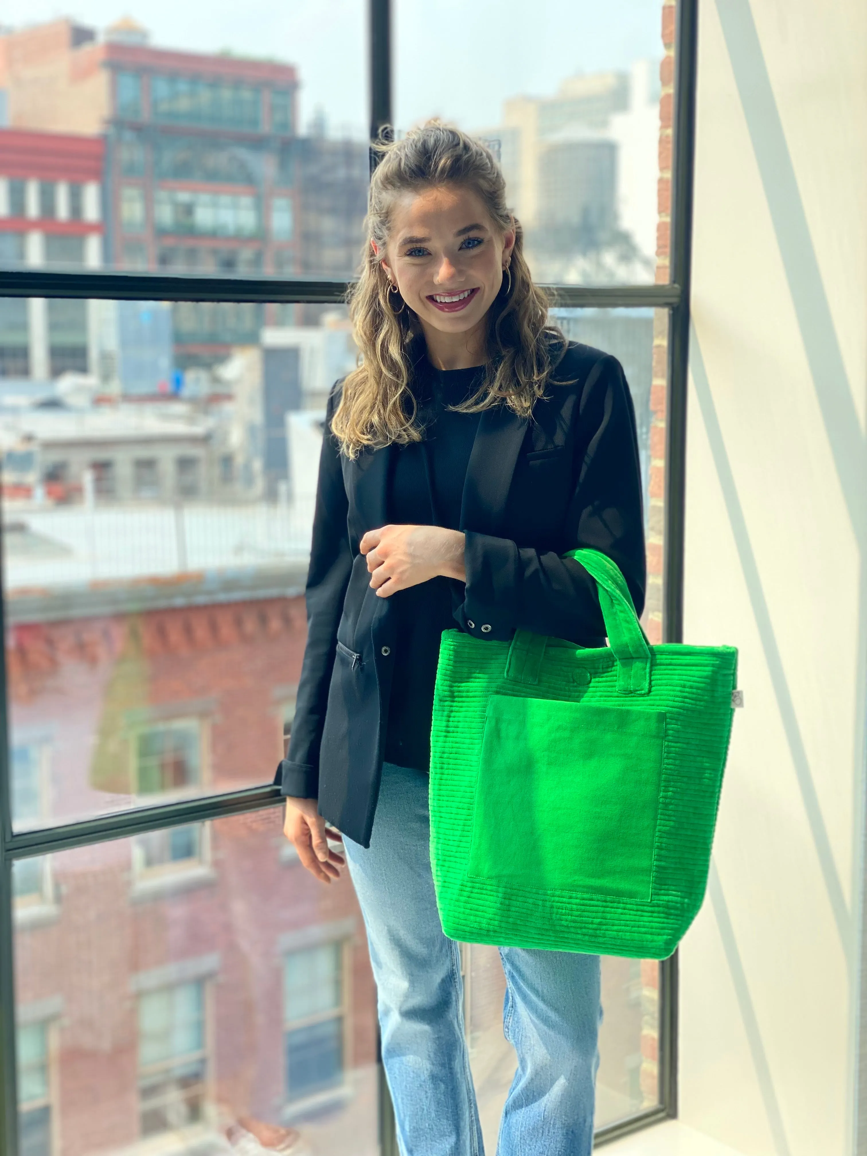 Quilted Velvet Electric Green Soho Crossbody Bag + FREE Makeup Bag Just $32 sold by Quilted Koala product image thumbnail 2