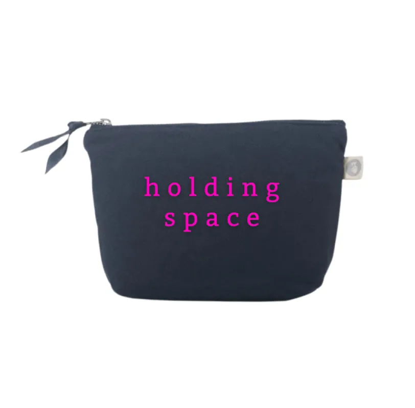 Holding Space Navy & Pink Makeup Bag  - NEW! sold by Quilted Koala