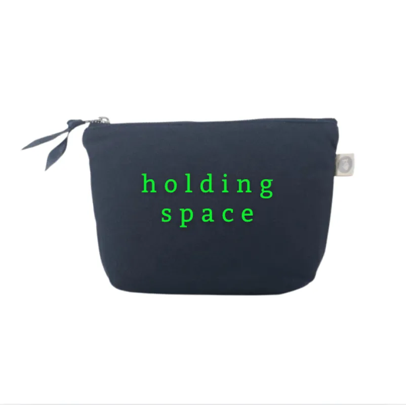 Holding Space Navy & Green Makeup Bag  - NEW! sold by Quilted Koala