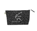 Zodiac Black Leopard Large Makeup Bag -Aquarius sold by Quilted Koala