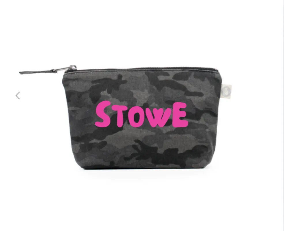 SKI  - Stowe or your Favorite Ski Location Makeup Bag sold by Quilted Koala