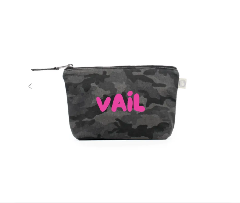 SKI  - VAIL or your Favorite Ski Location Makeup Bag sold by Quilted Koala