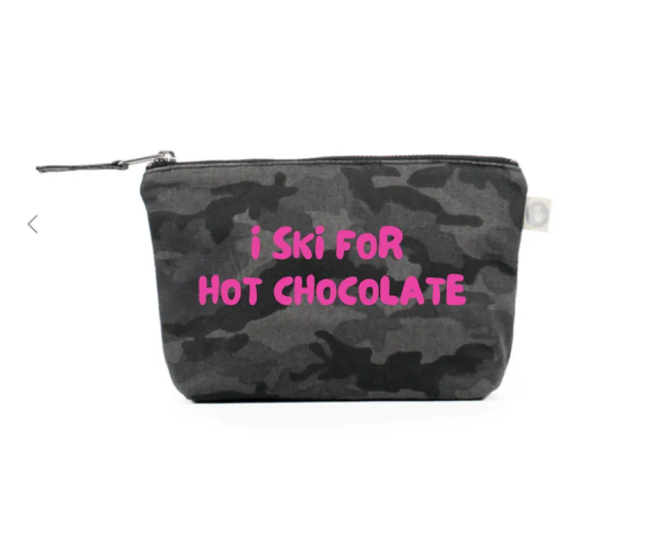 I SKI for Hot Chocolate Makeup Bag sold by Quilted Koala