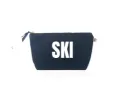 SKI Navy Makeup Bag - NEW! sold by Quilted Koala