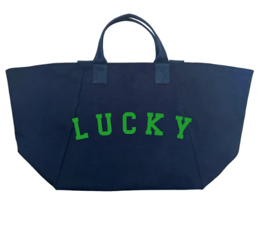 LUCKY - Navy Chelsea Bag sold by Quilted Koala