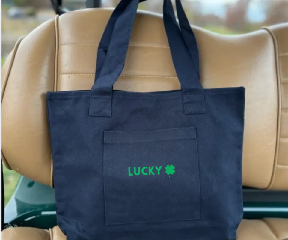LUCKY with a SHAMROCK -  MIdi Everything Bag   NEW! sold by Quilted Koala