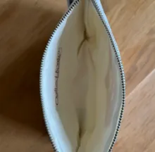 TEAM BRIDE Makeup Bag: Natural with Capri Blue - NEW sold by Quilted Koala product image thumbnail 2