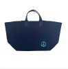 Navy Chelsea Bag with Capri Blue Peace Sign  NEW! sold by Quilted Koala