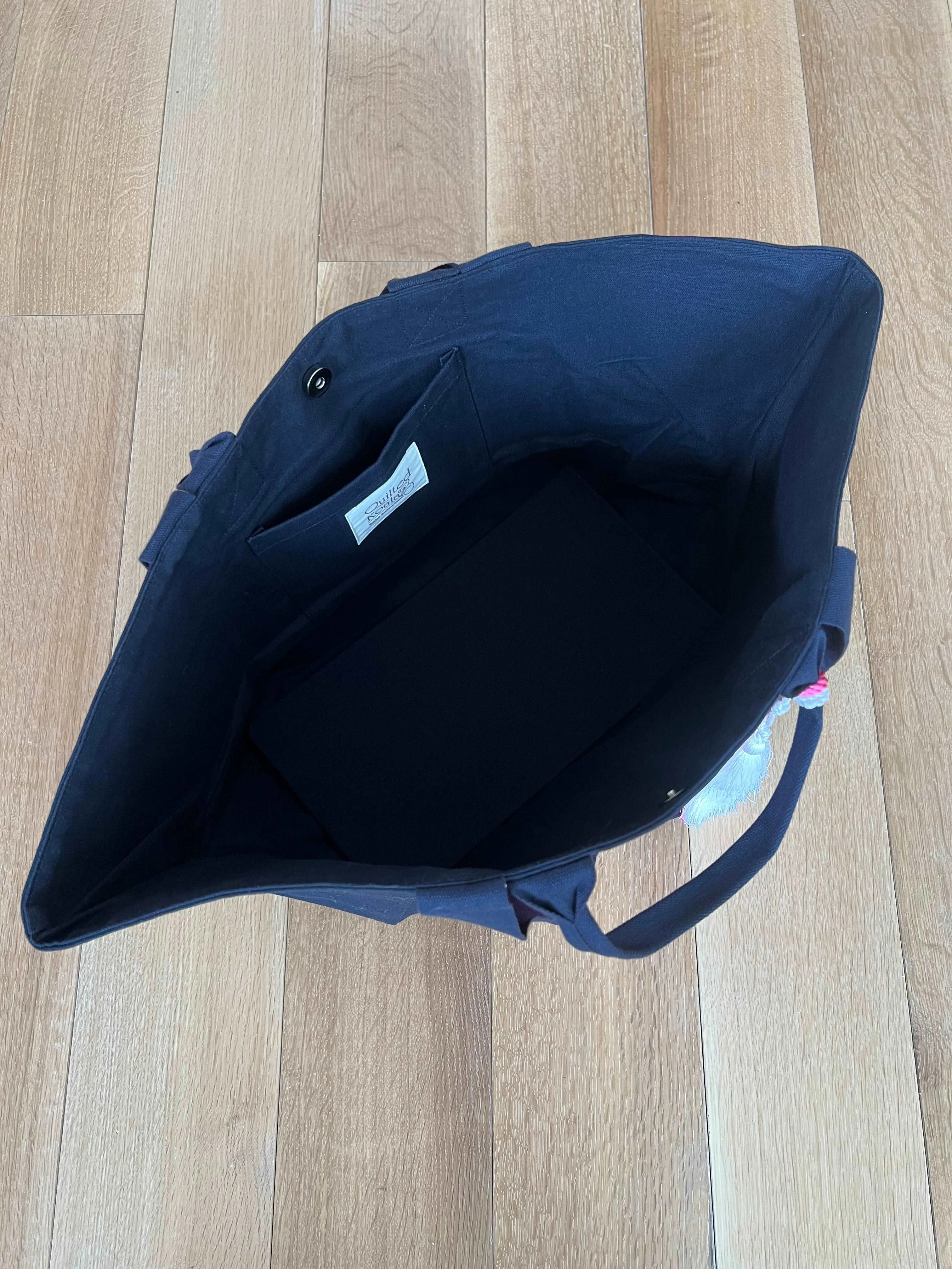 Navy Chelsea Bag with Capri Blue Peace Sign NEW! sold by Quilted Koala product image thumbnail 2