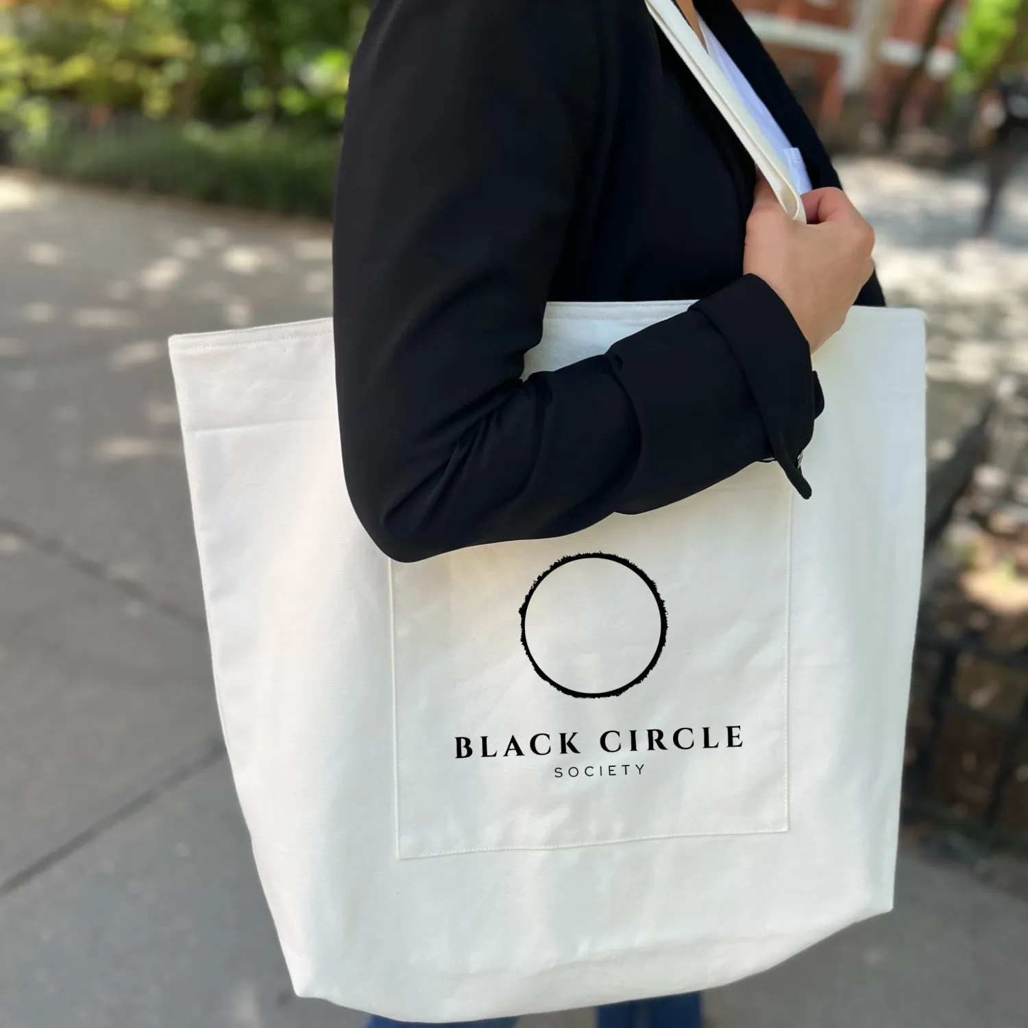 Natural Everything Bag with Black Matte BCS Logo sold by Quilted Koala product image thumbnail 2