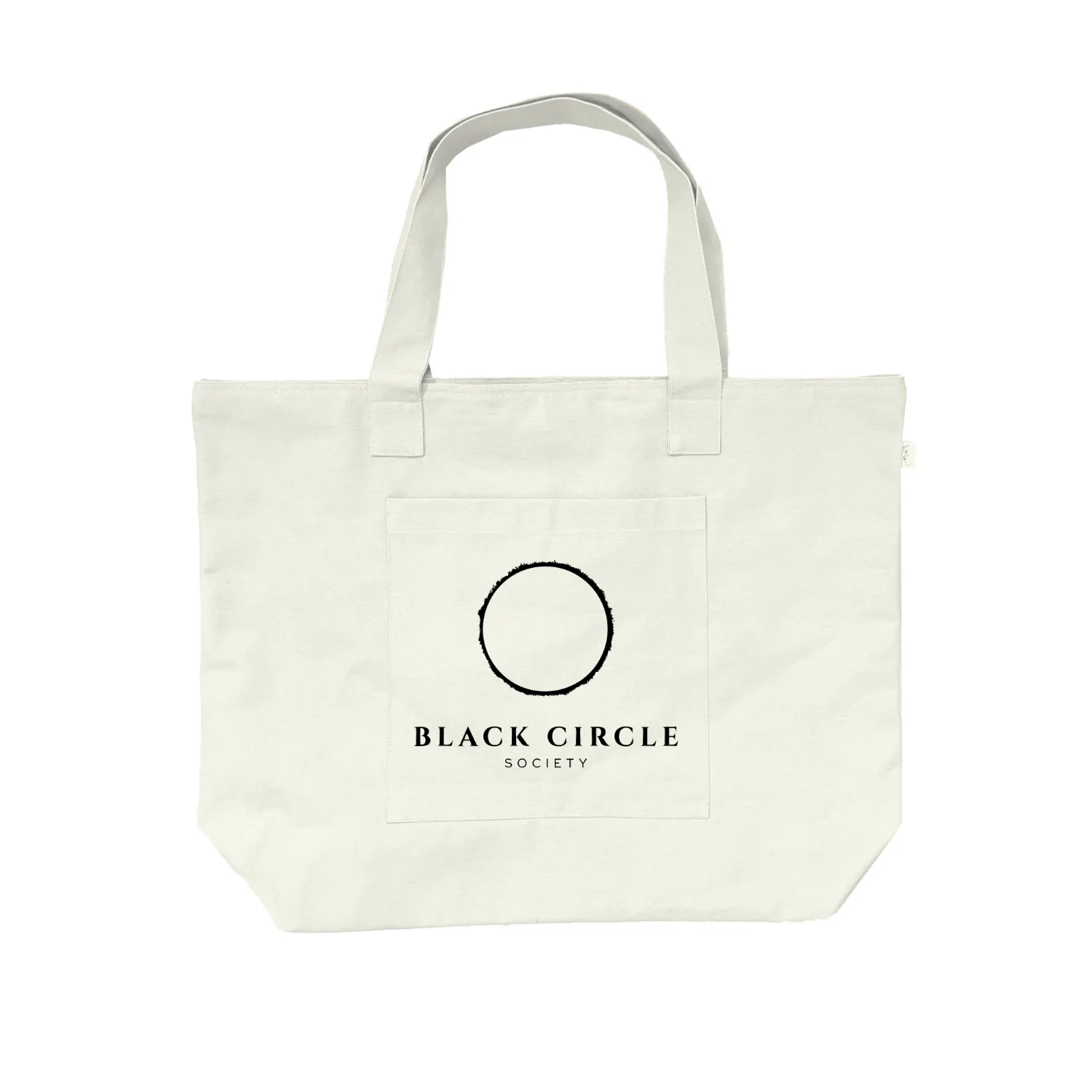 Natural Everything Bag with Black Matte BCS Logo sold by Quilted Koala