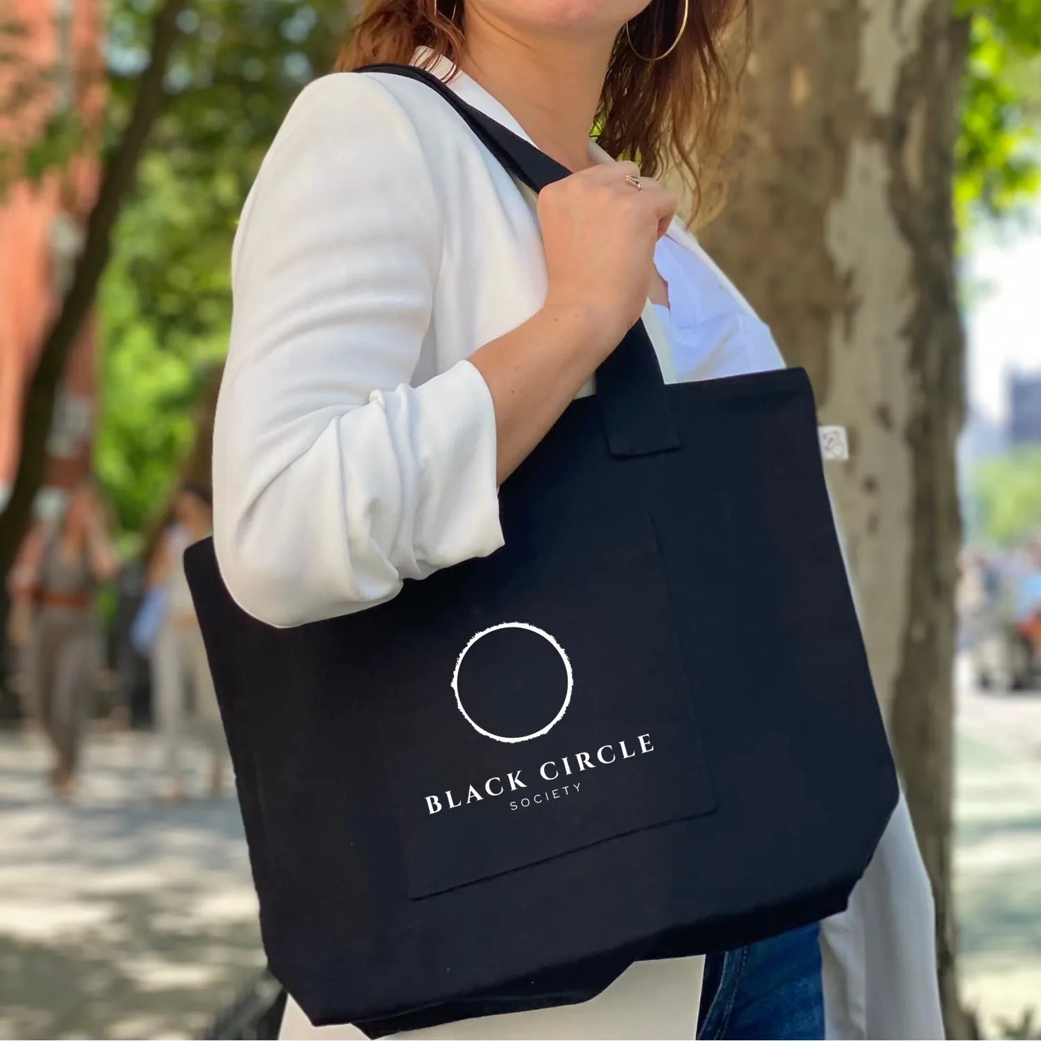 Black Midi Everything Bag with White Matte BCS Logo sold by Quilted Koala product image thumbnail 2