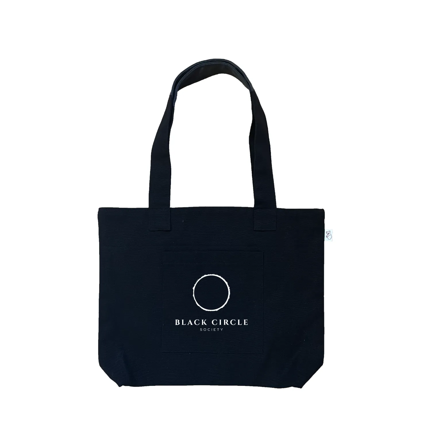 Black Midi Everything Bag with White Matte BCS Logo sold by Quilted Koala