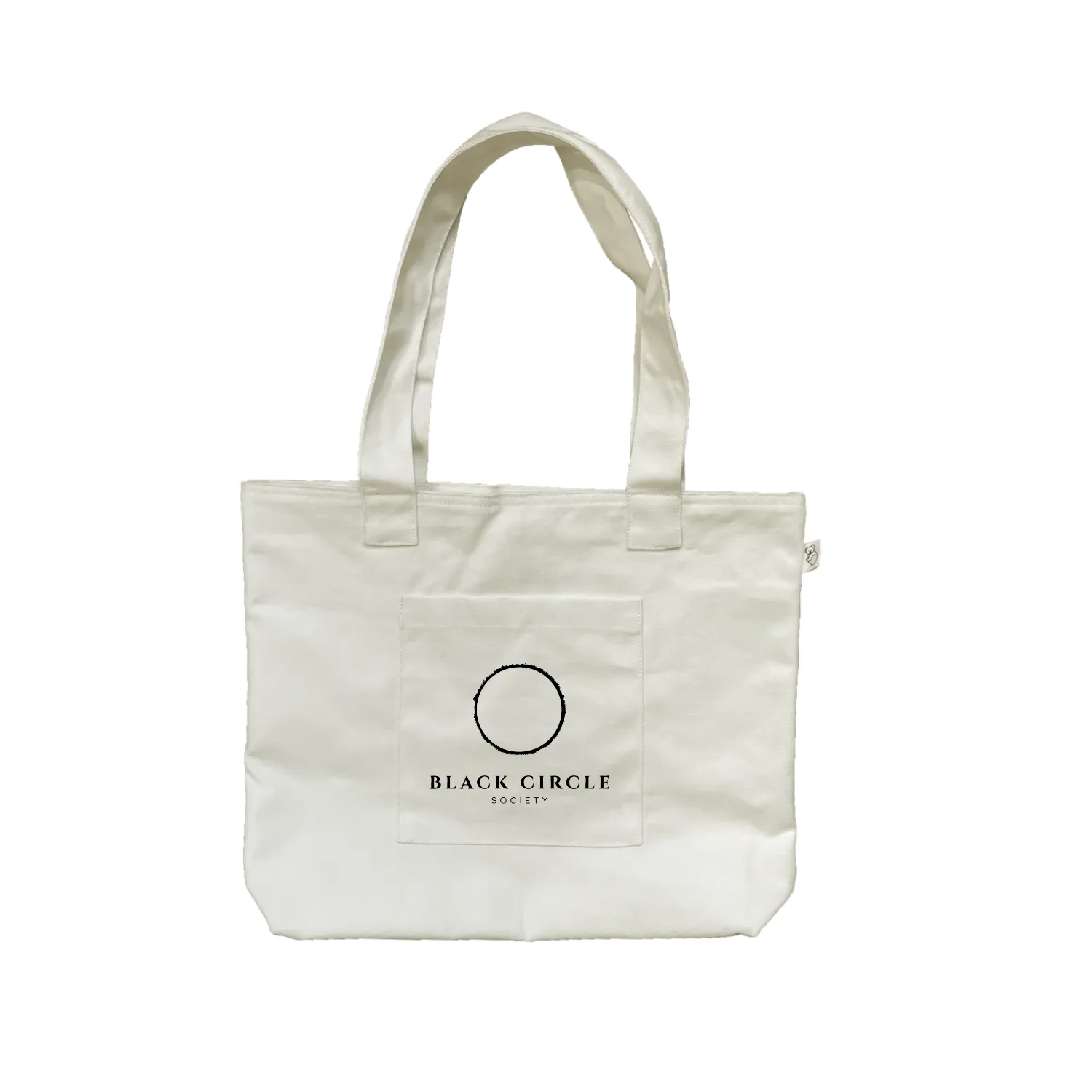 Natural Midi Everything Bag with Black Matte BCS Logo sold by Quilted Koala