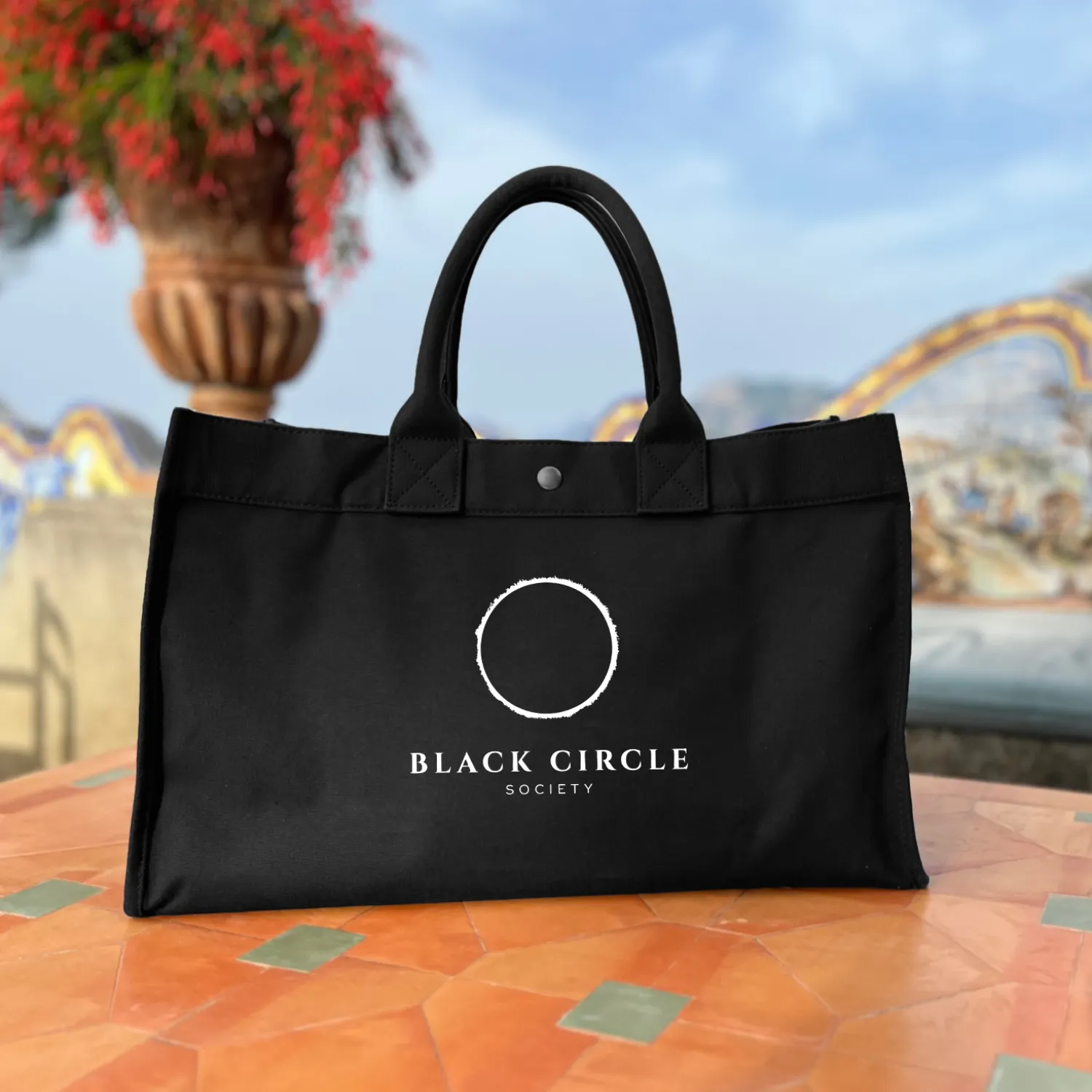 Black East West Bag with White Matte BCS Logo sold by Quilted Koala product image thumbnail 2