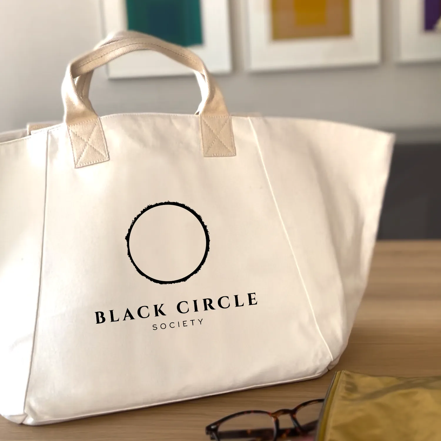 Natural Chelsea Bag with Black Matte BCS Logo sold by Quilted Koala product image thumbnail 2