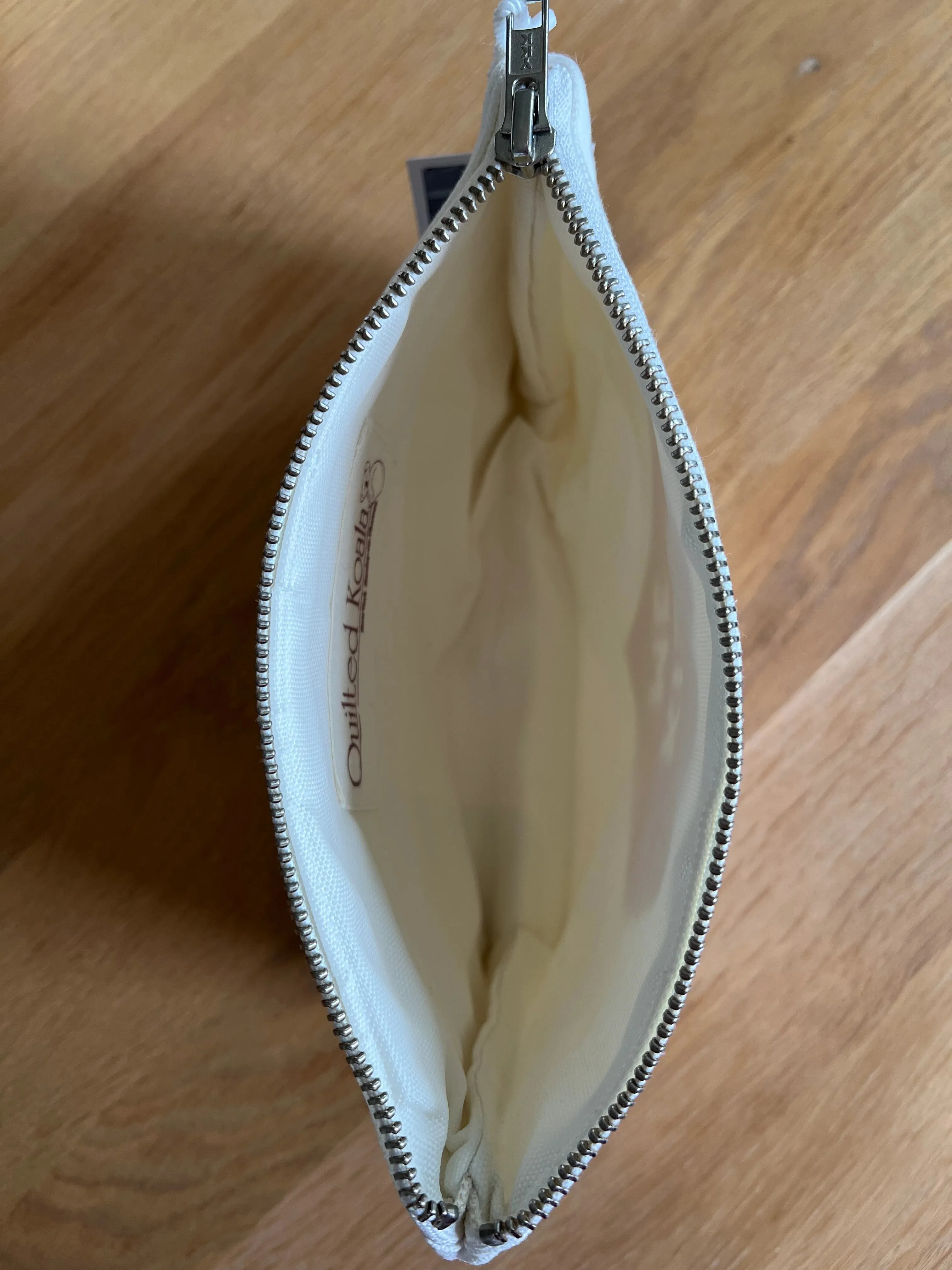 HAPPILY EVER AFTER Natural Makeup Bag with Pink NEW! sold by Quilted Koala product image thumbnail 2