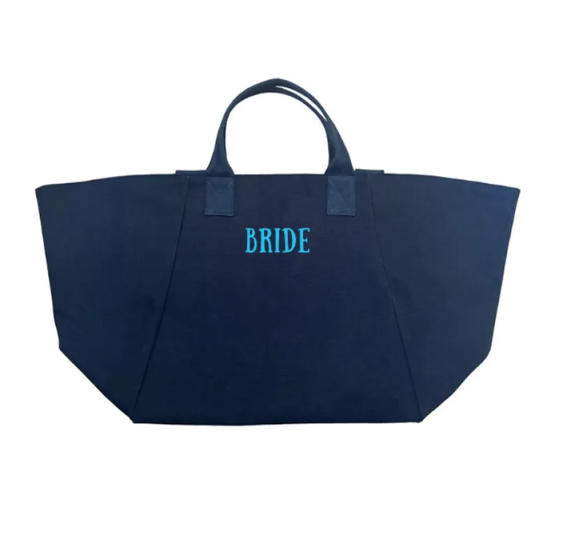 BRIDE Navy Chelsea Bag with Capri Blue   NEW! sold by Quilted Koala