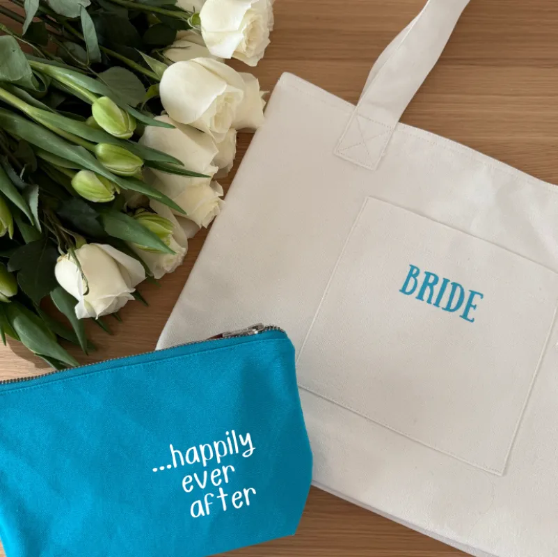 Happily Ever After Makeup Bag: Aqua -  NEW sold by Quilted Koala