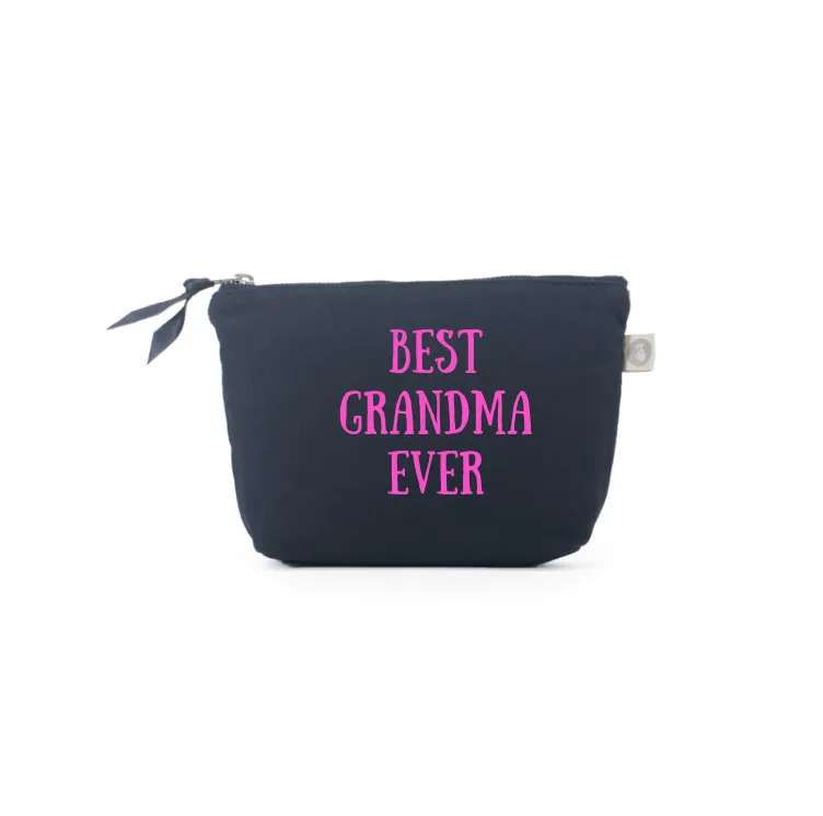 BEST GRANDMA EVER - Navy Makeup Bag - NEW! sold by Quilted Koala