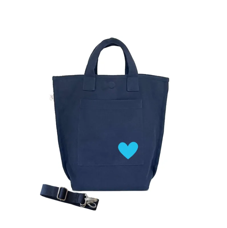 Navy SOHO Bag with Petite Heart (Capri Blue) NEW! sold by Quilted Koala