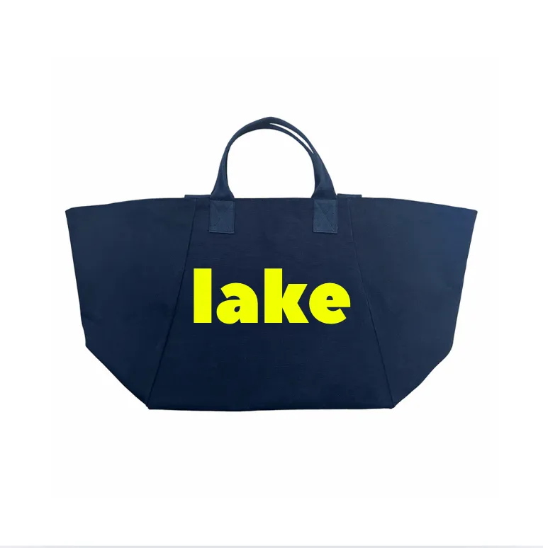 Navy Chelsea Bag with Neon Yellow Matte LAKE sold by Quilted Koala