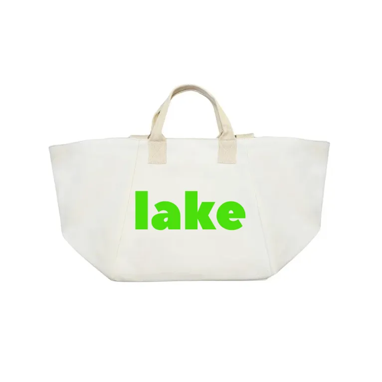 Natural Chelsea Bag with Neon Green Matte LAKE sold by Quilted Koala