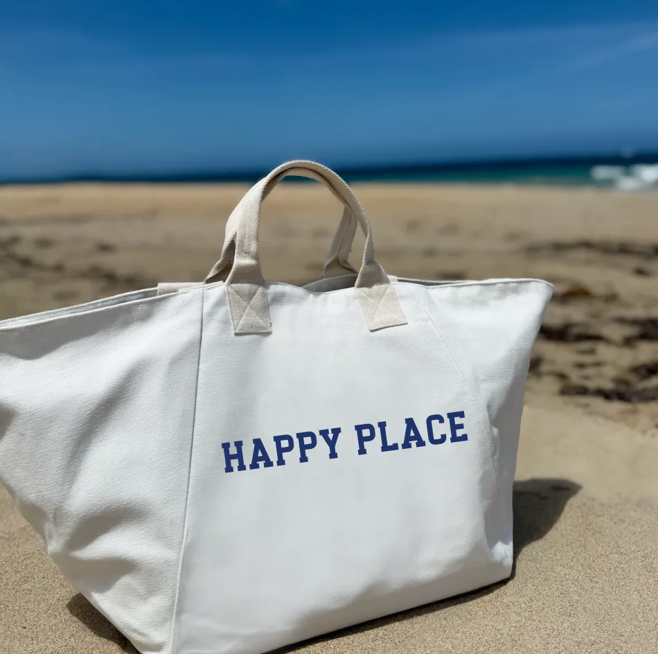 HAPPY PLACE Bag - Capri Blue sold by Quilted Koala