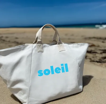 Natural Chelsea Bag with SOLEIL in Capri Blue sold by Quilted Koala product image thumbnail 3