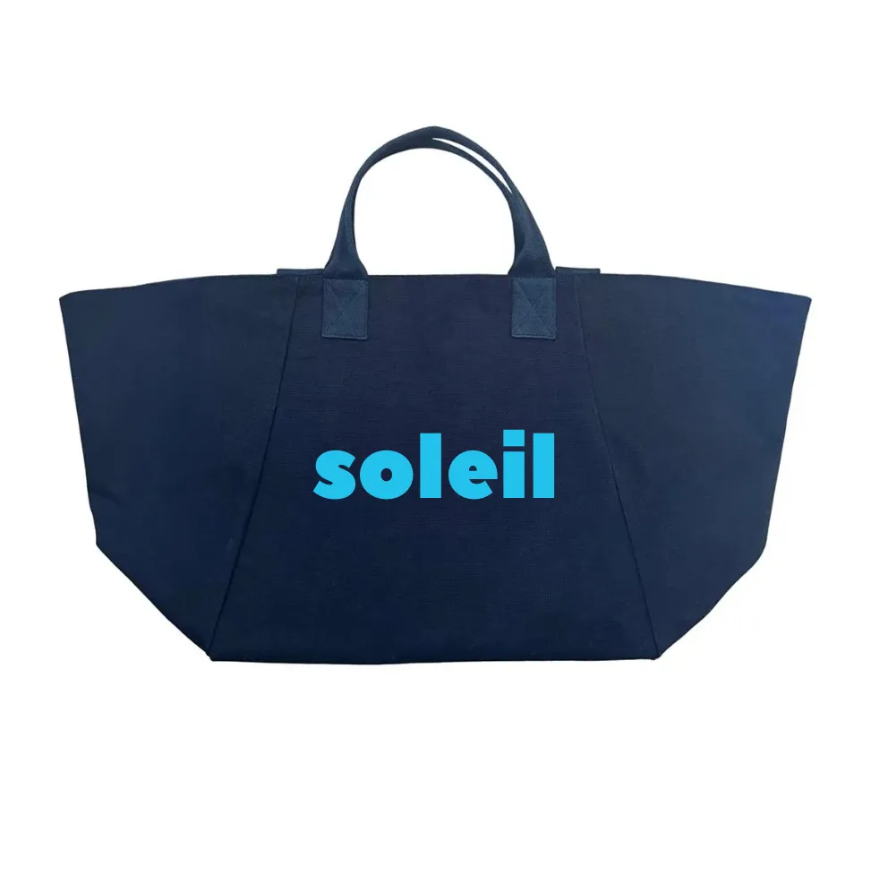 Navy Chelsea Bag with SOLEIL in Capri Blue sold by Quilted Koala