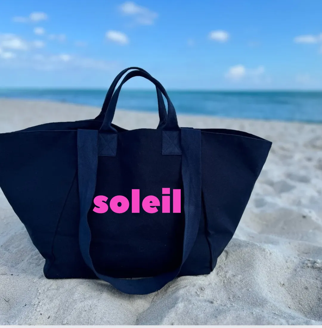 Navy Chelsea Bag with SOLEIL in Hot Pink sold by Quilted Koala product image thumbnail 3