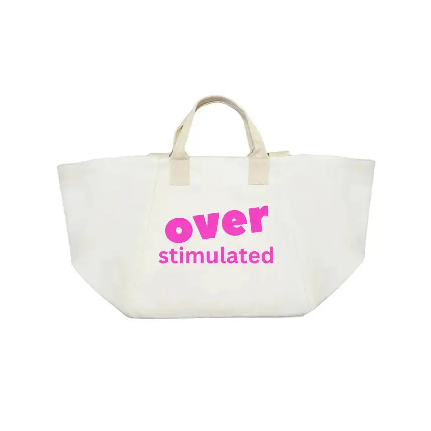 OVER STIMULATED Bag - Hot Pink sold by Quilted Koala
