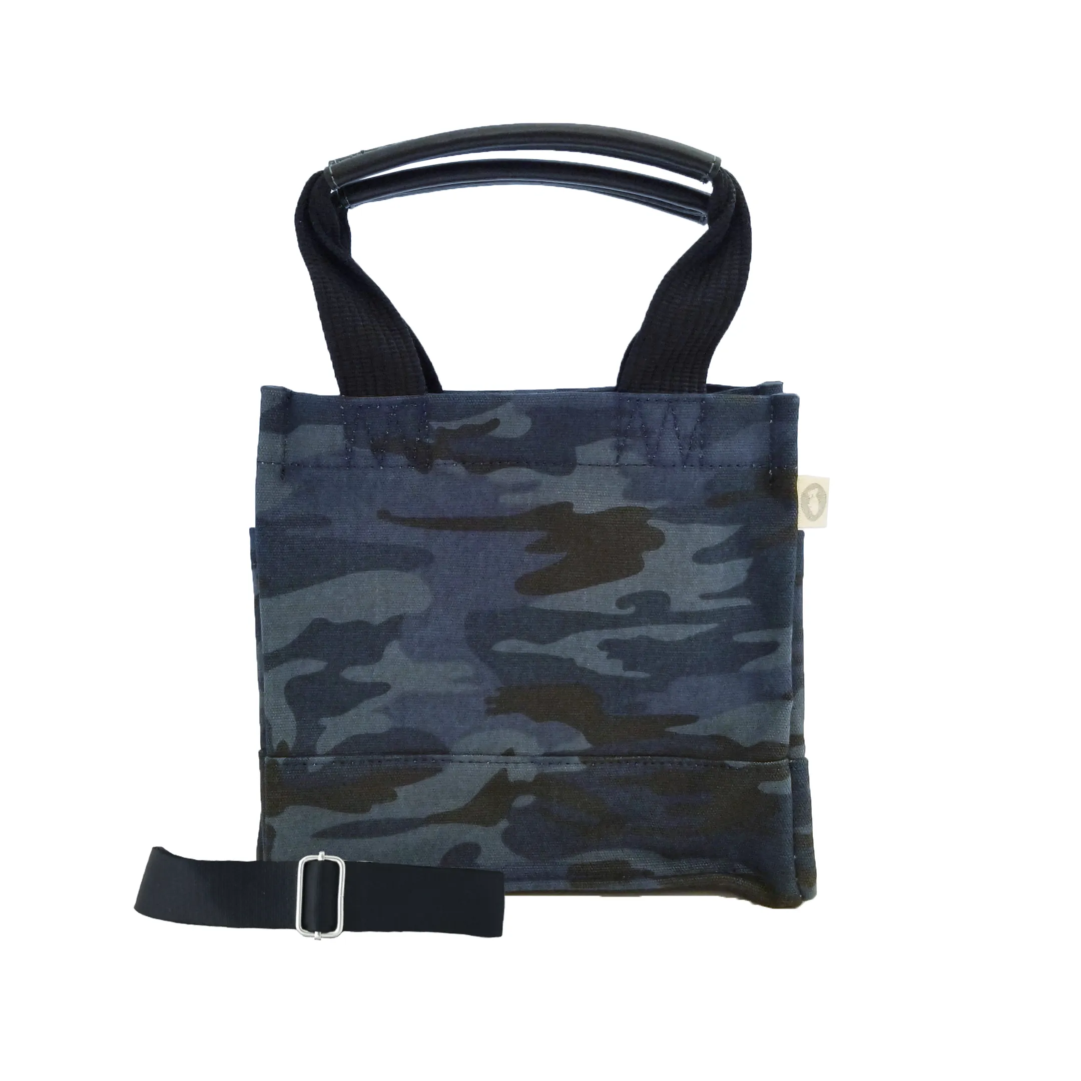 Mini Luxe North South - Dark Blue Camo sold by Quilted Koala