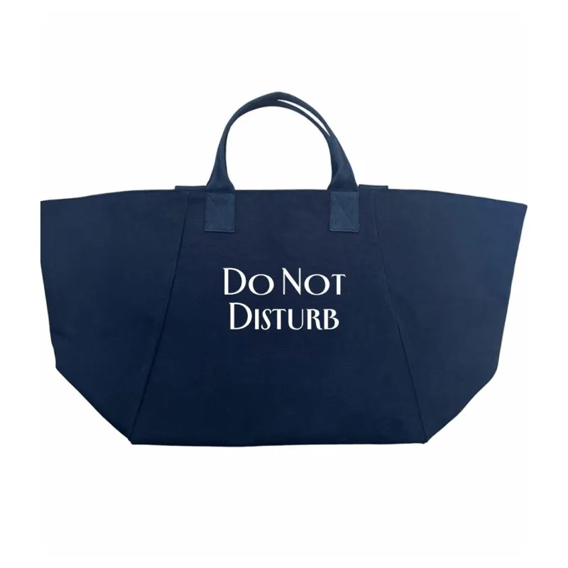 DO NOT DISTURB Navy Chelsea Bag (Book Font)  - NEW sold by Quilted Koala
