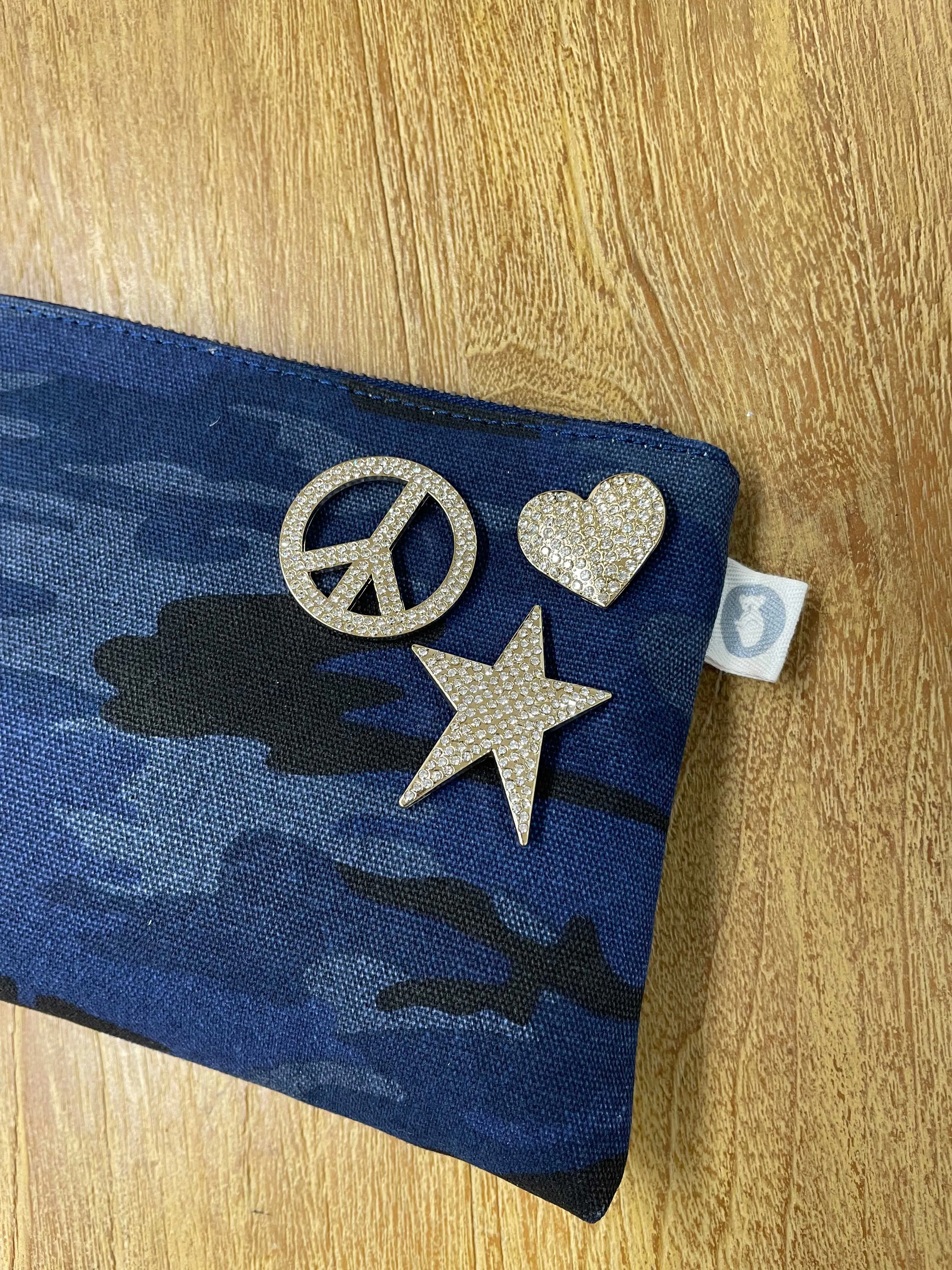 Mini Luxe Clutch Bundle: Blue Camo with FREE Gold Koala Jewelry sold by Quilted Koala product image thumbnail 3