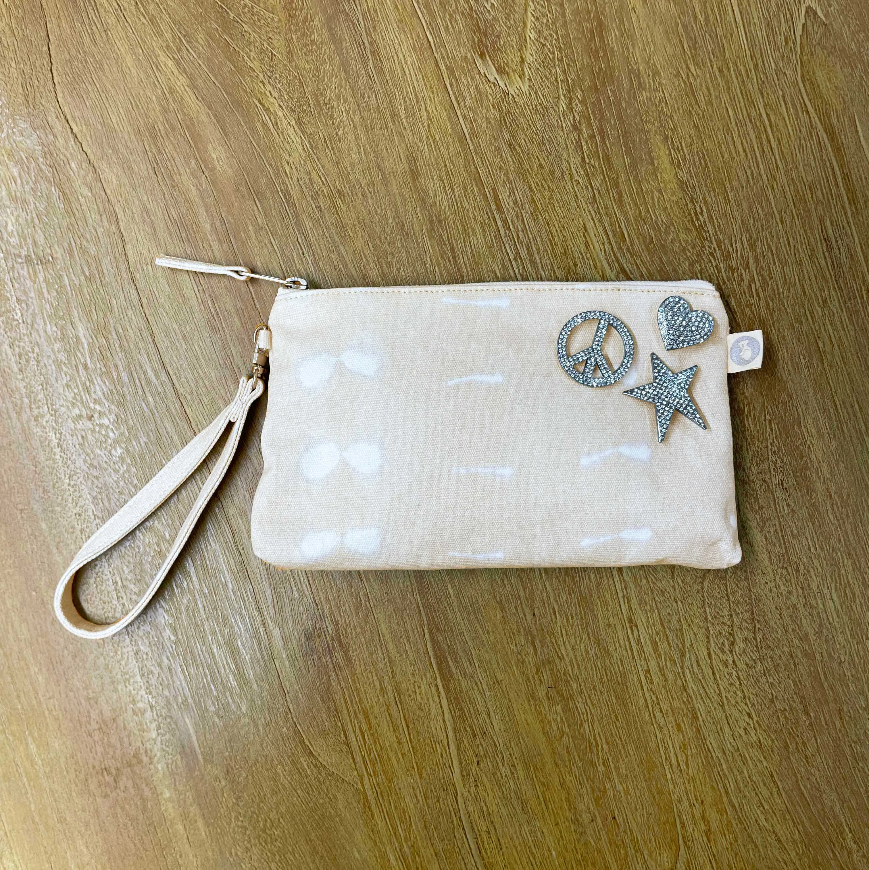 Mini Luxe Clutch Bundle: Stone Shibori with FREE Silver Koala Jewelry sold by Quilted Koala