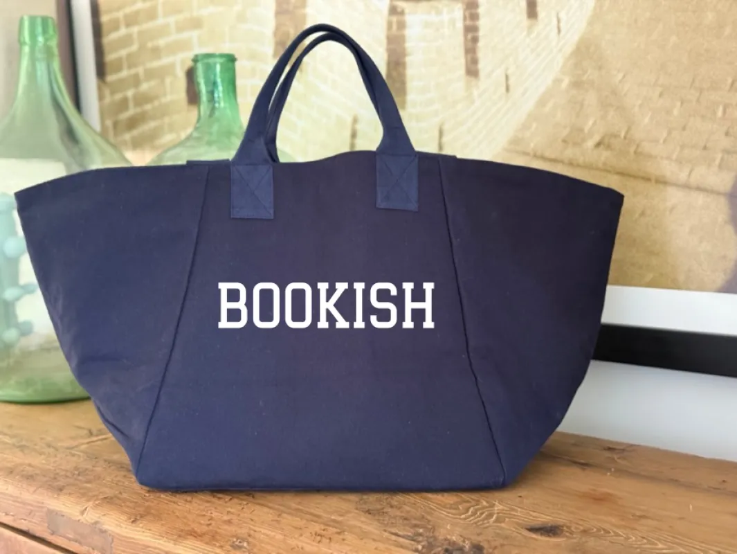 BOOKISH- Navy Chelsea Bag - NEW sold by Quilted Koala