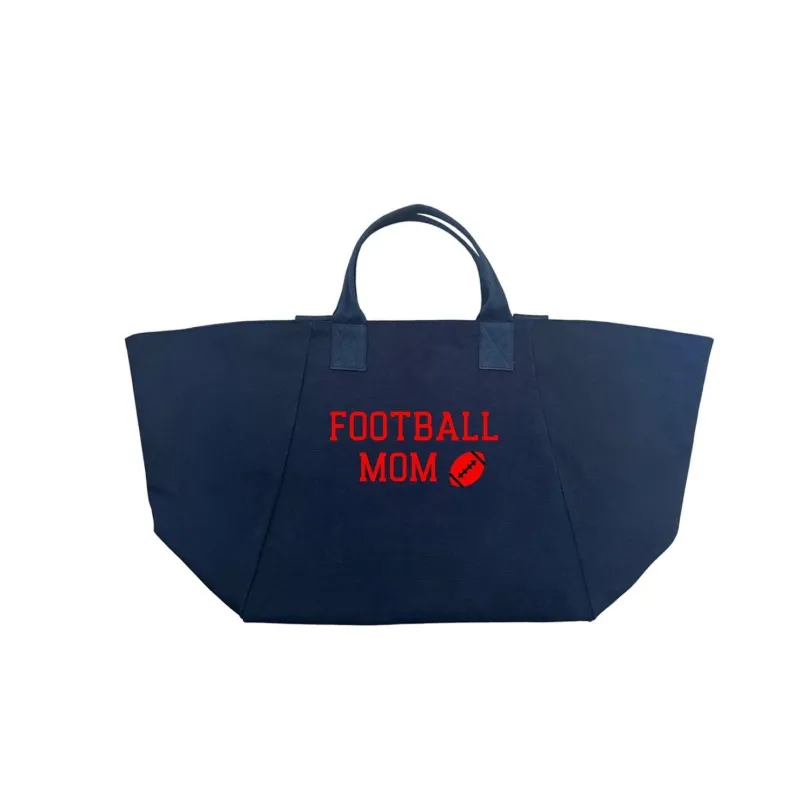 FOOTBALL MOM BAG - Natural with Red  NEW! sold by Quilted Koala