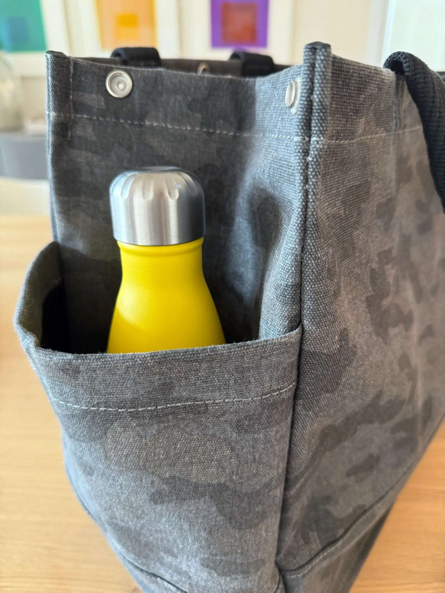 Black Camo Luxe North South Bag + FREE Gold Tassel + FREE Black Heart Charm + FREE Black/Gold Stripe Strap sold by Quilted Koala product image thumbnail 5