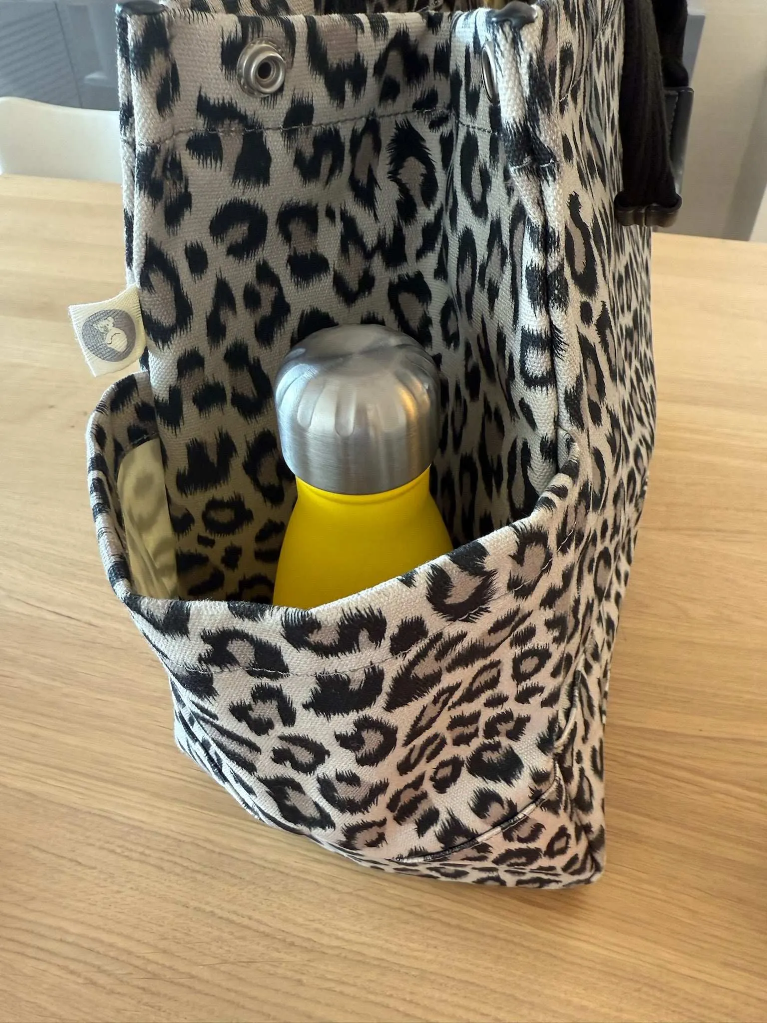 Leopard Luxe North South Bag + FREE Silver Tassel + FREE Black Peace Charm + FREE Black/Pink Stripe Strap sold by Quilted Koala product image thumbnail 3