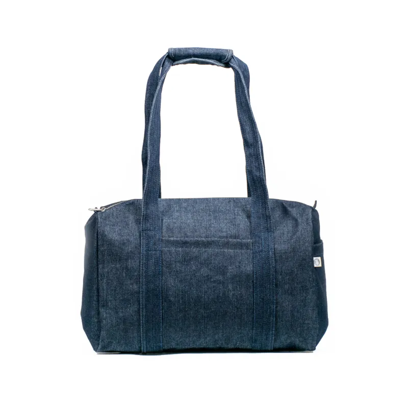 Small Duffel in Denim sold by Quilted Koala