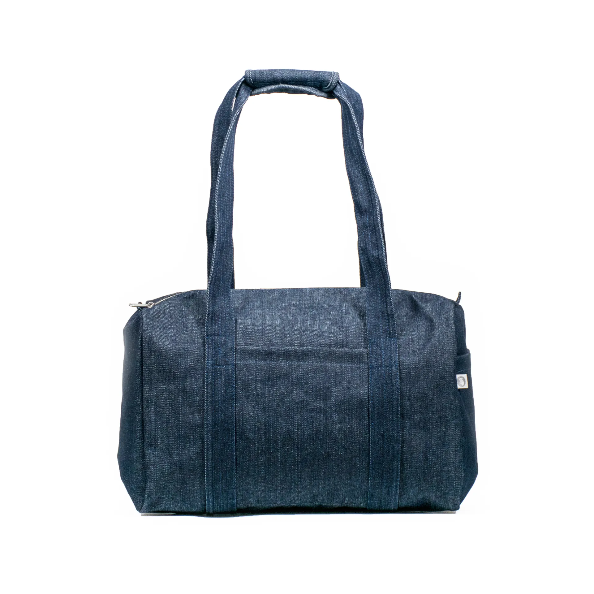Small Duffel in Denim sold by Quilted Koala