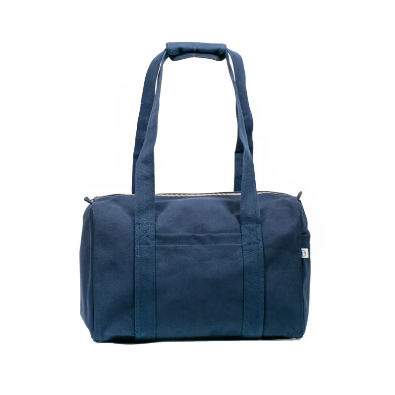 Small Duffel in Navy Canvas sold by Quilted Koala